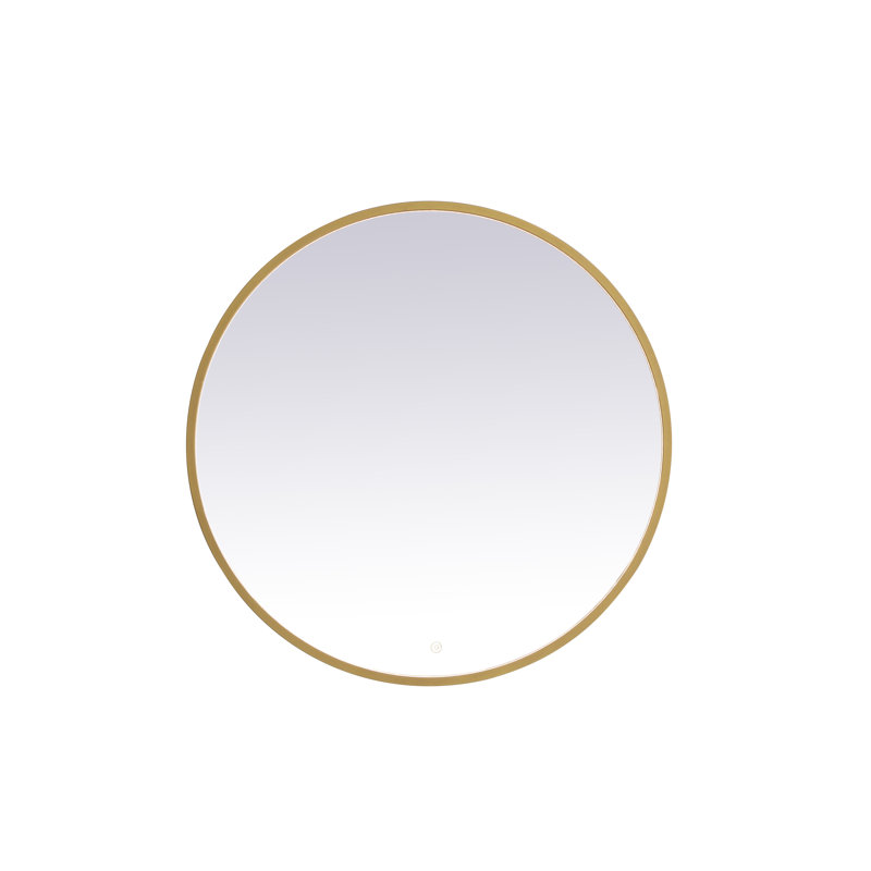 Miroir de salle de bain Pickard, 36 po x 36 po, Laiton