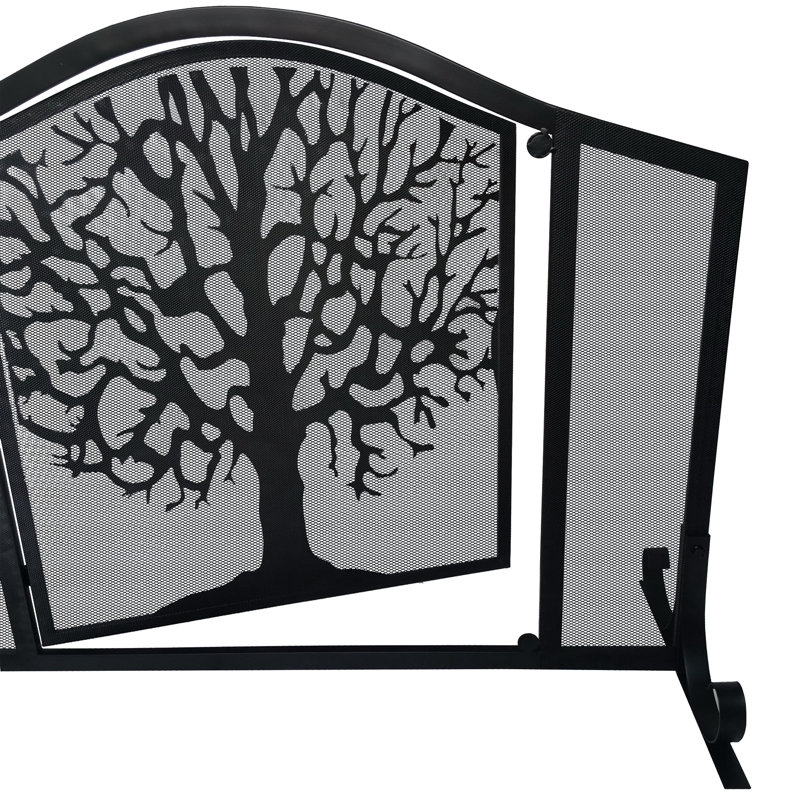 Analeia 43" 3-Panel Iron Fire Screen