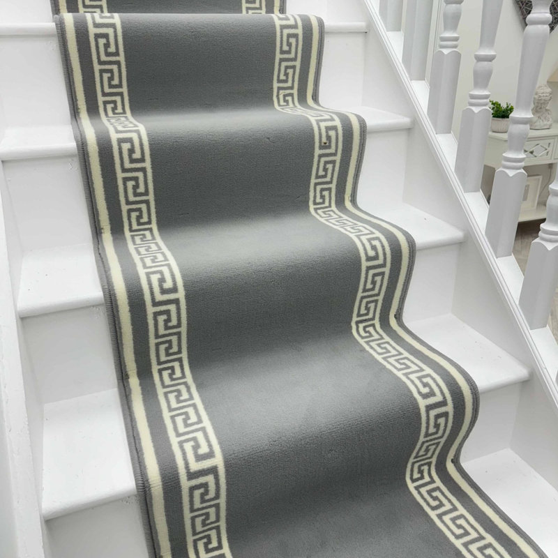 Stair Runner Geometric Area Rug, Runner 60 x 690 cm
