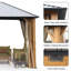 10 pi. L 10 pi. D Pavillon de jardin en aluminium avec toit rigide