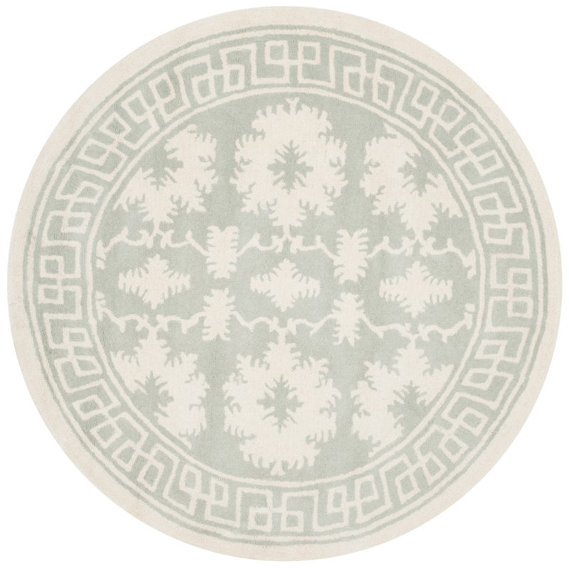 Tapis oriental en laine touffeté à la main Rudra, Rond 5 pi