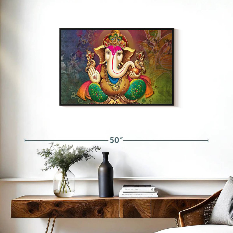 Adella Hindu Deity Ganesh, 21" H x 31" W