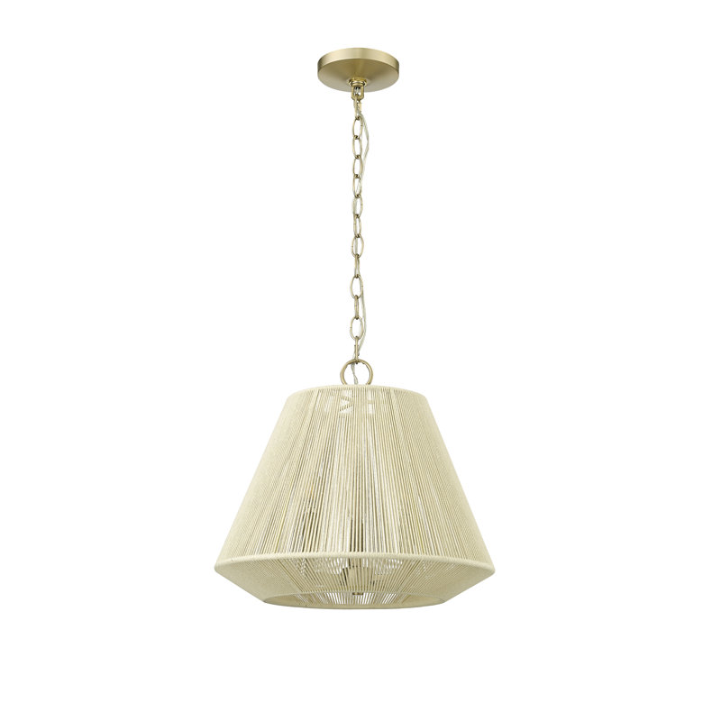 Luminaire suspendu en forme de dôme unique à 3 lumières Kamekia, Or moderne