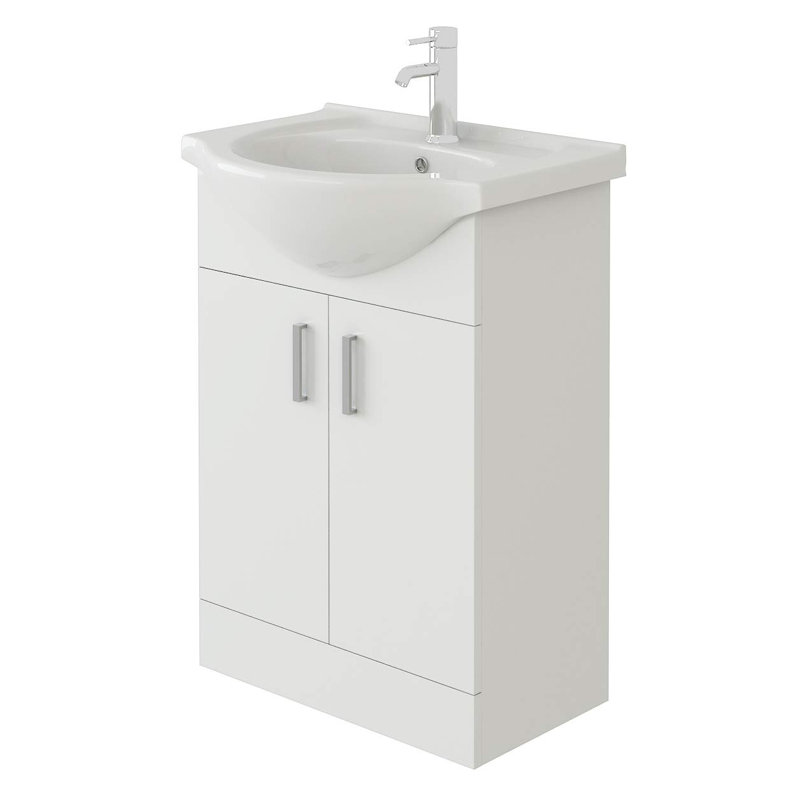 VeeBath Desire Mars 550 Unit and basin - White
