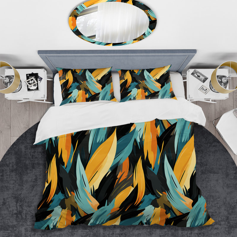 Tribal Camo Fusion II - Ensemble de housse de couette abstrait - Microfibre de polyester