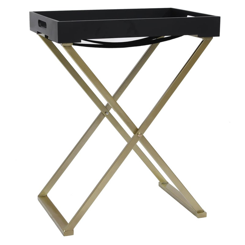 Thornport Cross Legs End Table, Black
