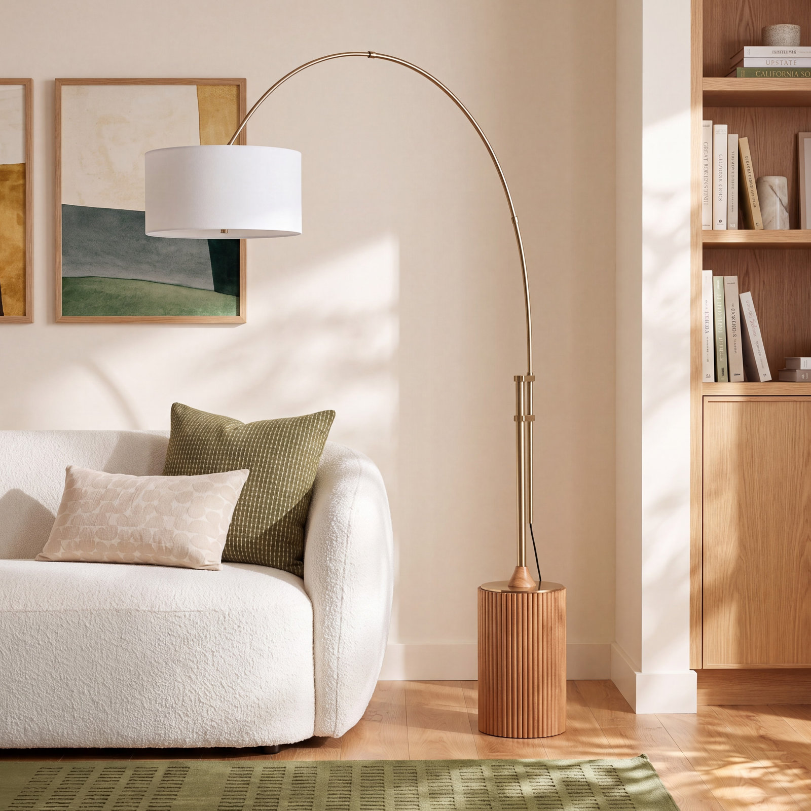 Tambo 92" Walnut Floor Lamp, Dark Walnut