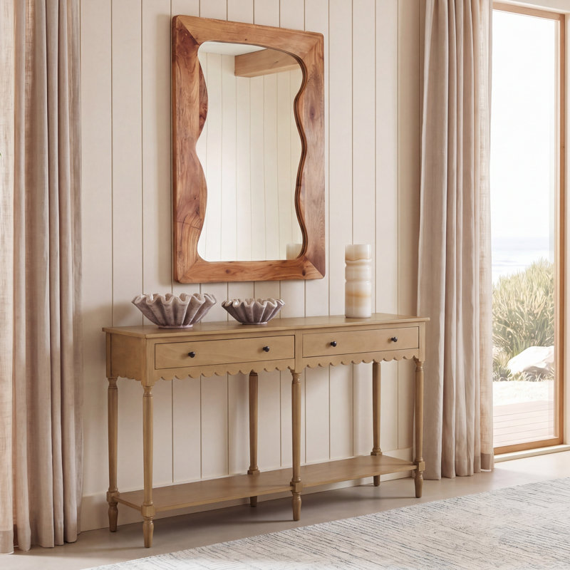 Branden 2-Drawer Console Table, Brown