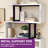 Chaneyra 5-Tier Corner Shelf Unit，80 x 143 cm  S-Shaped Small Bookcase-1397701282