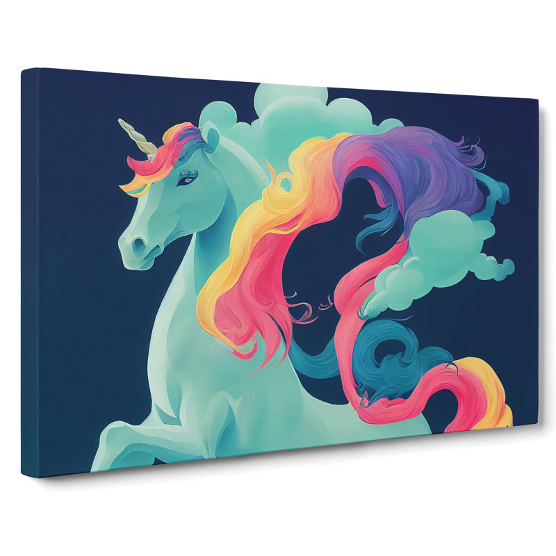 Wonderful Unicorn - Wrapped Canvas Print, 40cm H x 60cm W x 3cm D