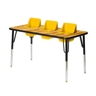 Table d'activité / d'alimentation à hauteur réglable pour 3 enfants