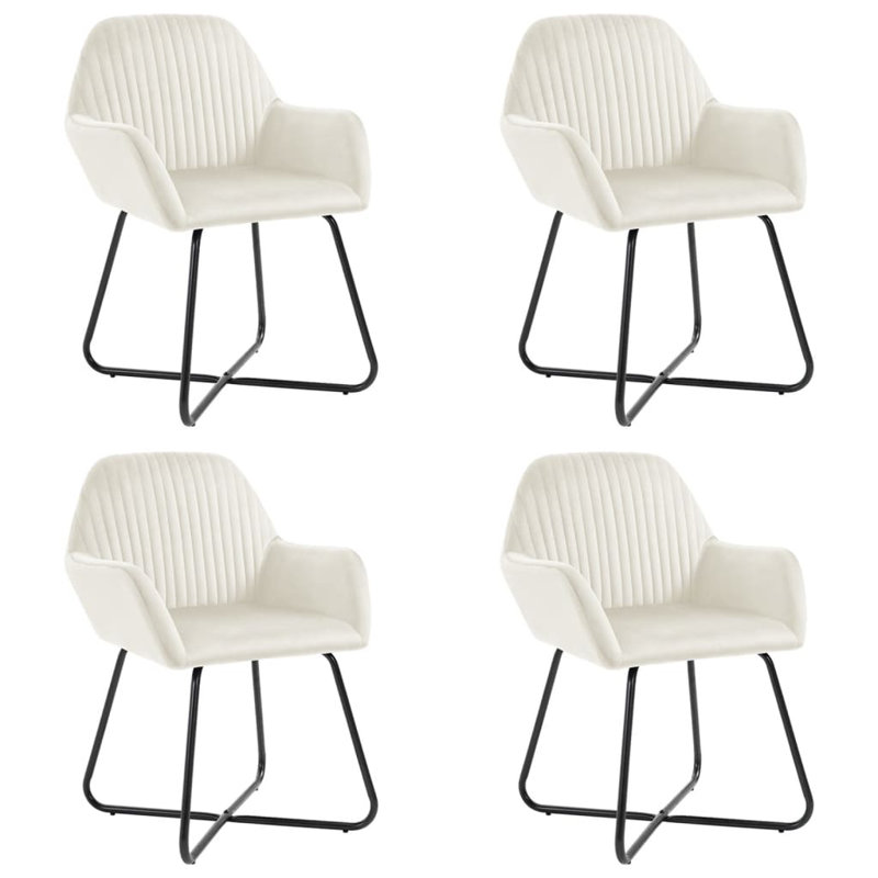 Dining Chairs Upholstered Chair with Metal Legs for Living Room, Blue, 2