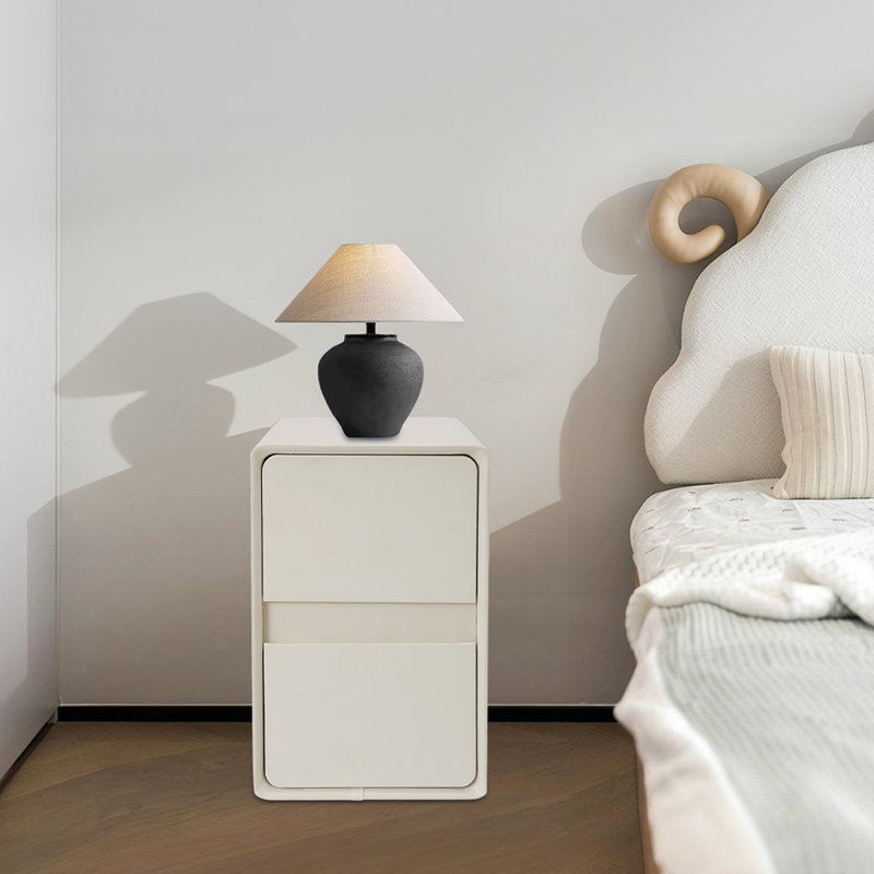Table d'appoint avec armoire de rangement à 2 tiroirs 15,75 po (P) * 11,81 po (l) * 18,9 po (H)