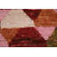 Tapis orange / rose / beige en laine noué à la main de conception unique 6 pi 8 po x 9 pi 9 po New Age
