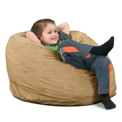 Bean Bag Chair, Oversized Indoor Comfy Lounger, Suede by Trule