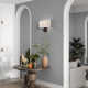 Willow 2 Light Steel Dimmable Corner Wall Light
