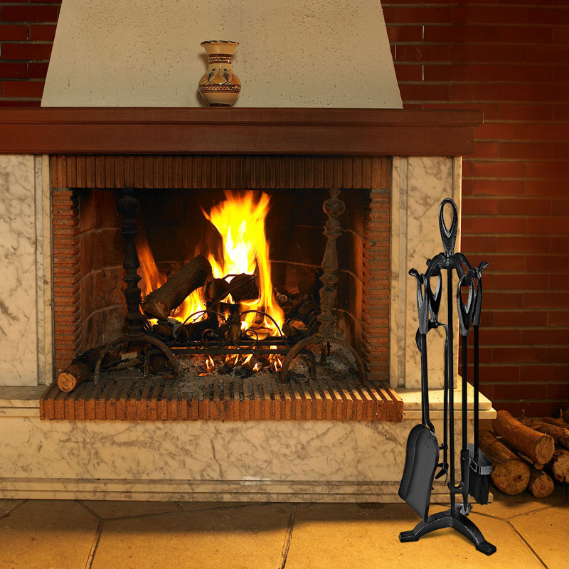 Iron Fireplace Tool Set