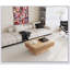 Table basse à plateau relevable cannelé de 38,6 po avec rangement et hauteur réglable, table d'appoint moderne en placage de bois massif pour salon, chambre à coucher, appartement ou bureau-686968586