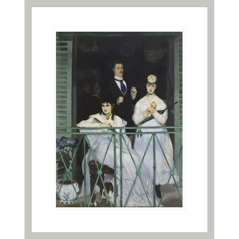 Le balcon par impression giclée encadrée, H 21,75 po x l 17,26 po