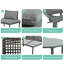 Ensemble de 6 canapés de patio avec 2 tables basses hautes et basses, chaises en rotin d'osier PE-572470739-572470736