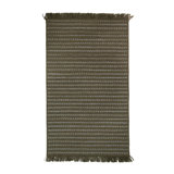 Tapis réversible en laine tissée Alternative - vert olive