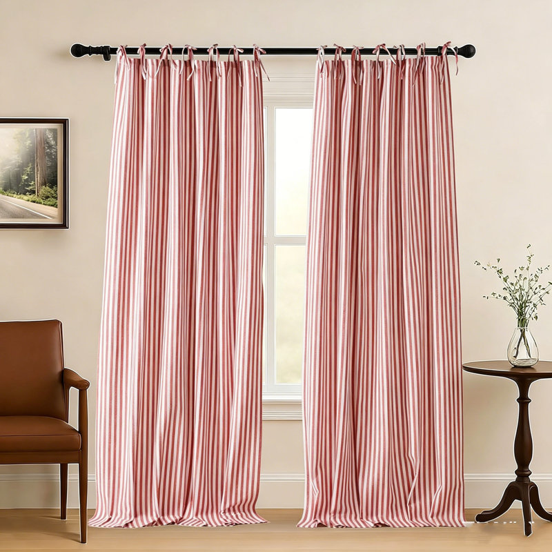 Linen Blend Blackout Curtain Panel Pair
