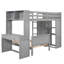 Lit mezzanine simple avec lit autonome, tablettes, bureau et garde-robe pour un espace de vie économe-1303989895