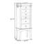 Armoire à bijoux rectangulaire en bois manufacturé brun noisette