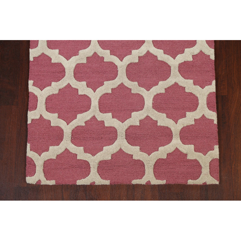 Wool Geometric Indoor Rug, Rectangle 3' x 5'