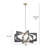 Alscar 28"W 6-Light Driftwood Grey Finish Modern Chandelier Light by Kichler