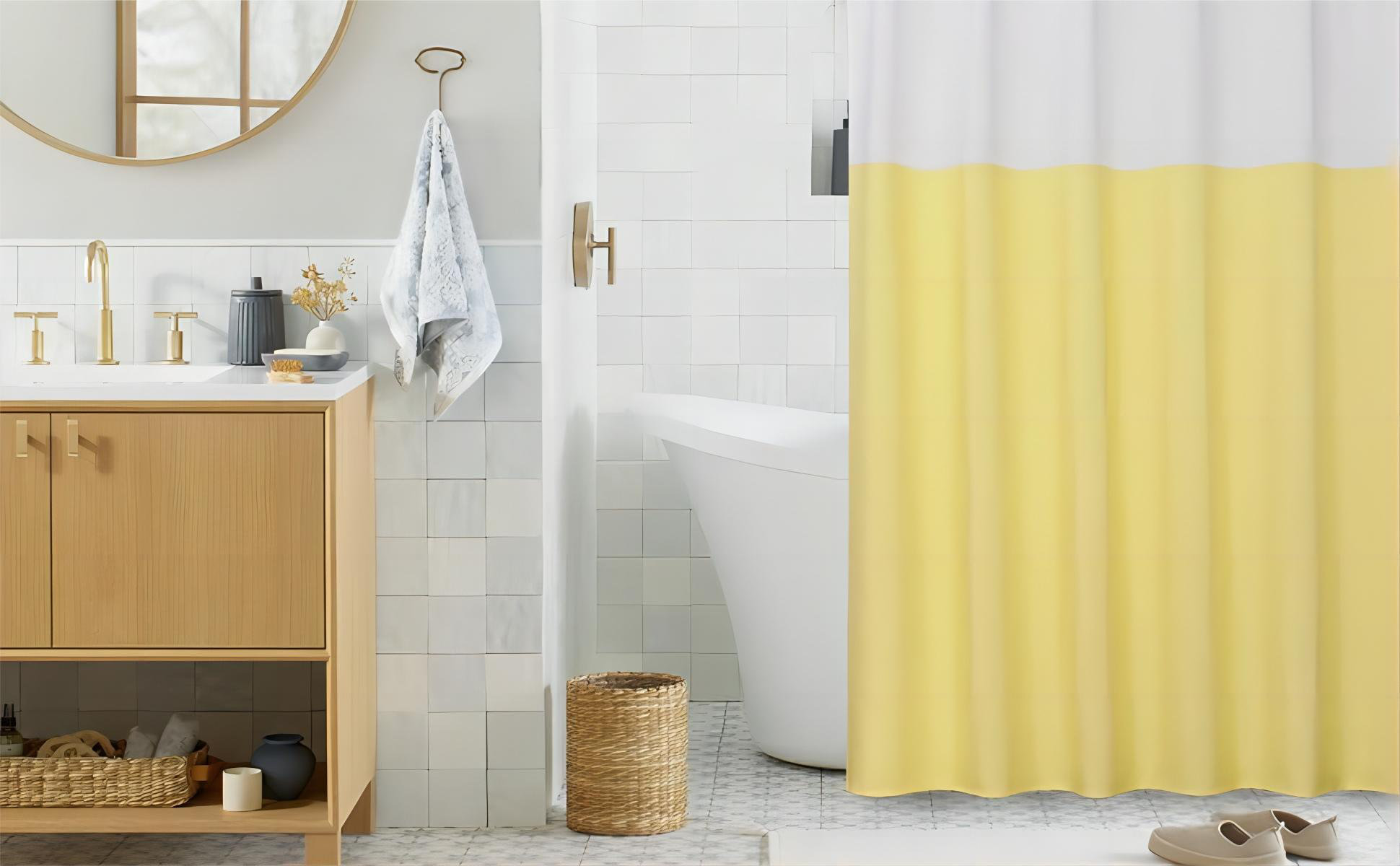 Checkered shower best sale curtain