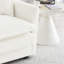 Chenille et chaise blanches, fabrication en bois, tissu respirant, coussins en éponge douce, fauteuil 2 places Living Elegance, revêtement uni,
