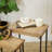 Ensemble de 2 tables d'appoint en métal brun 25 po