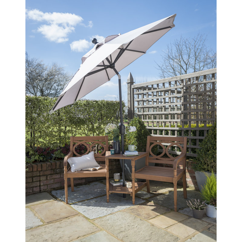 Ryebrook 2.7m Elizabeth Parasol, Mouse Grey, 270cm W x 270cm D