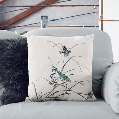 A Grasshopper Square Throw Cushion