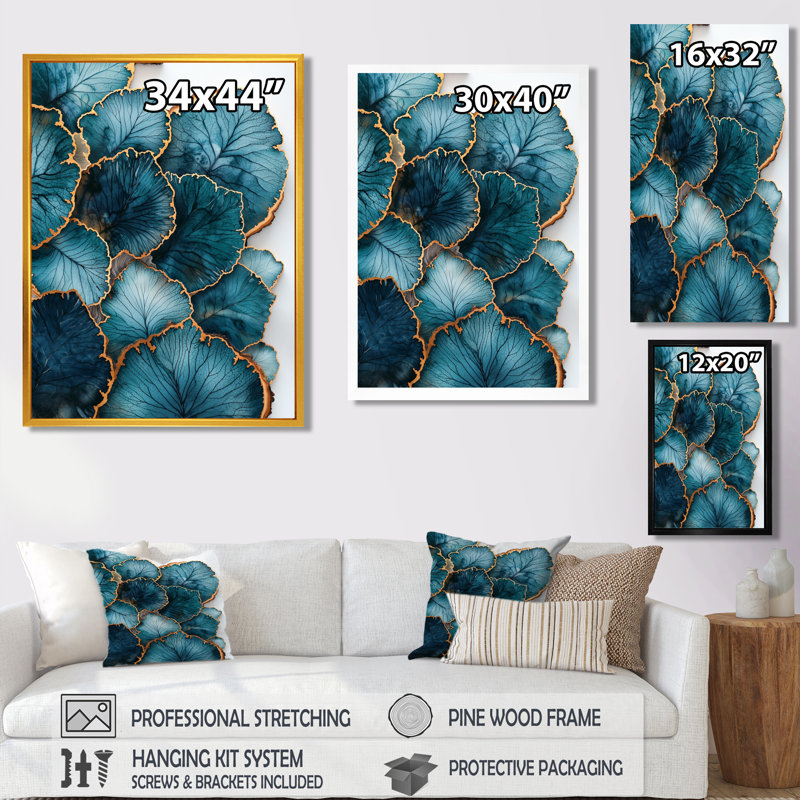 Flaton - impressions murales florales, H 32 po x l 16 po, Black, Reproduction encadrée d'une seule photo