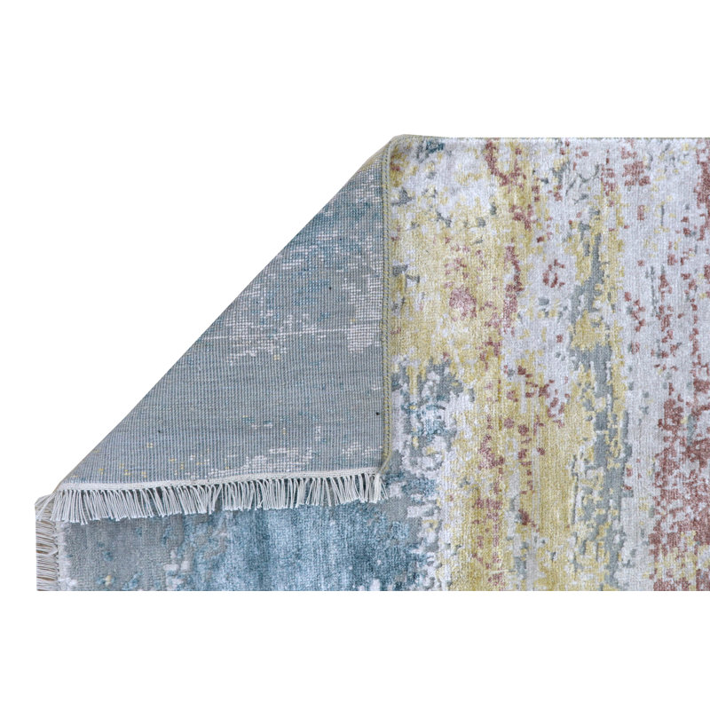 One-of-a-Kind 2'7" x 10' Area Rug in Silver/Blue/Pink