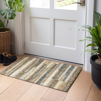 Premium Machine Washable Prisco Taupe Rug