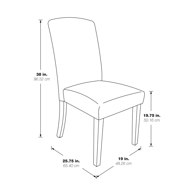 Chaise de salle à manger Everly, ensemble de 2, Gris huître