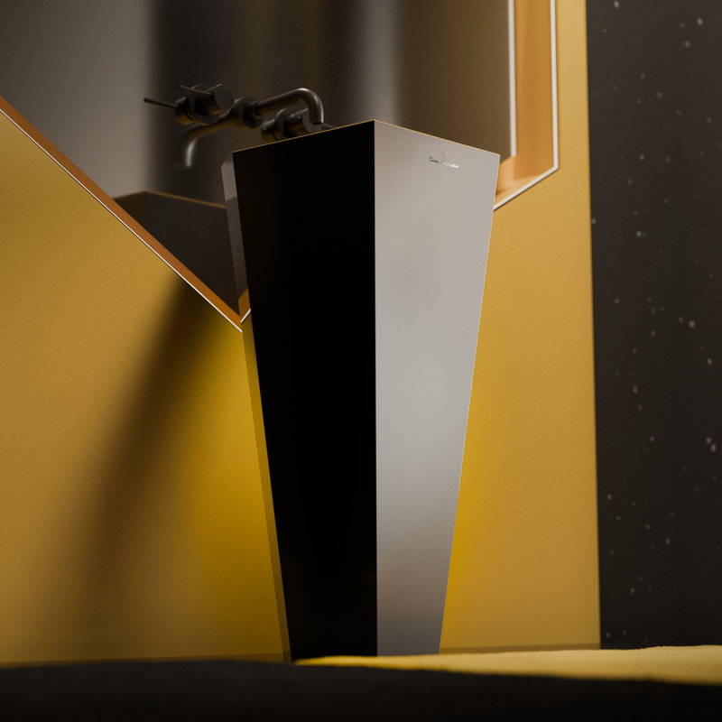 Mirage by Tonino Lamborghini Freestanding Sink, Black Matt