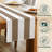 Khaki Striped Table Runner 108" x 14"-27798572-27778789
