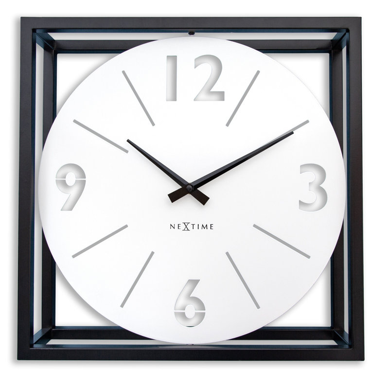 Analog Metal Electric Tabletop Clock White
