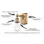 Applique murale 1 lumière 8 po Shauna-75002441-75002439-75002447