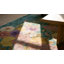 Tapis art déco chinois artistique à motif floral sarcelle