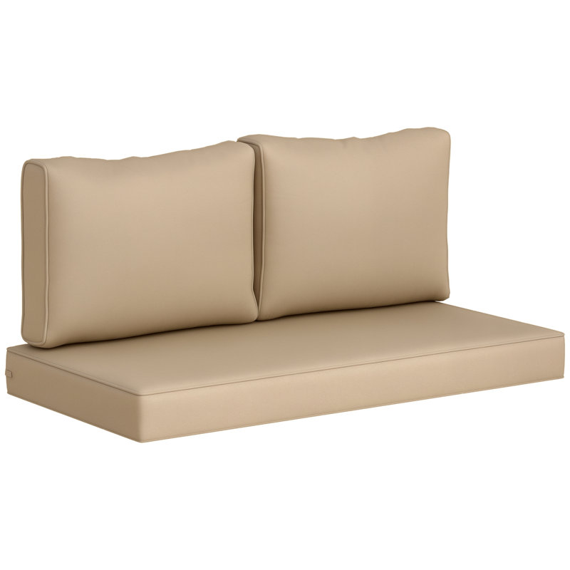 2 Seater Outdoor Seat Cushions Patio Furniture Cushions Beige, Beige