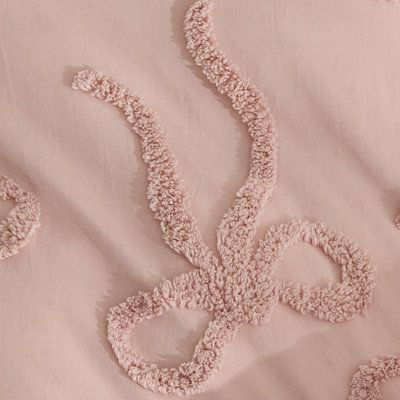 Bedsure Queen Size Boho Tufted Duvet Cover Set - Rose Pink Jacquard Embroidery, Farmhouse  Bedding Ensemble, 3 Piece