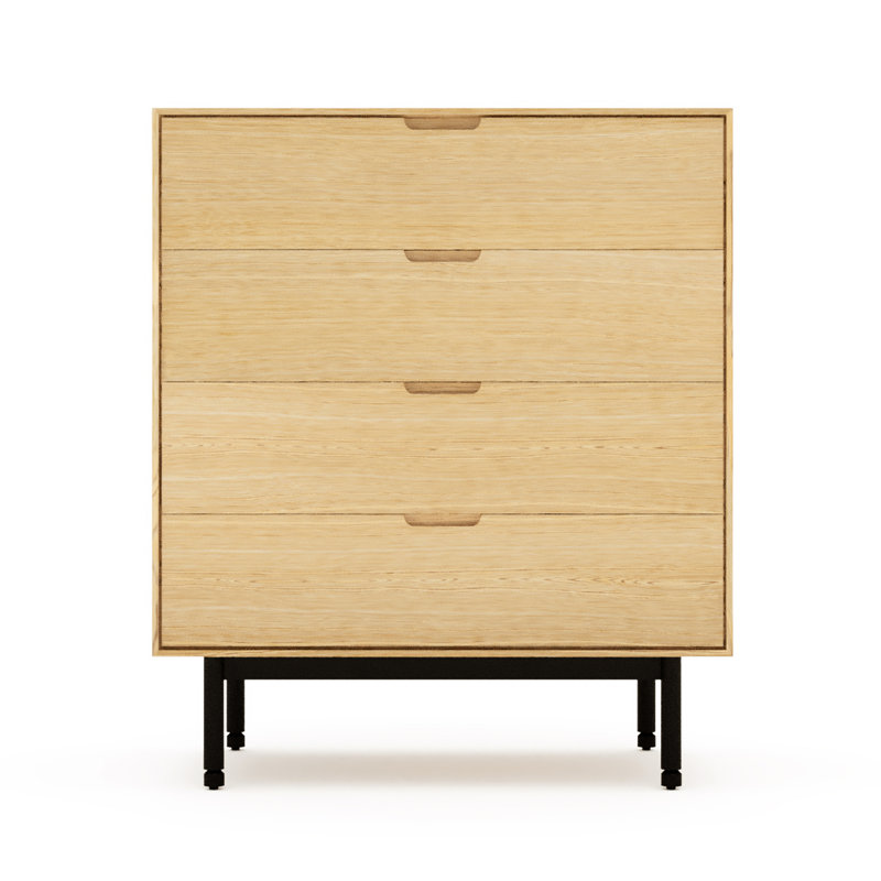 Munro 4 Drawer Dresser, White Oak