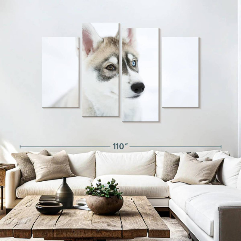 Brampt Glaring Husky, 54" H x 84" W
