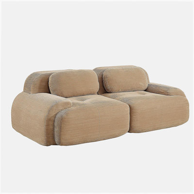Canapé de la causeuse en tissu de luxe modulaire pour une séparation combinée gratuite des accoudoirs incurvés, une conception antidérapante et une éponge à haute résilience pour le salon, la chambre à coucher et la salle audiovisuelle