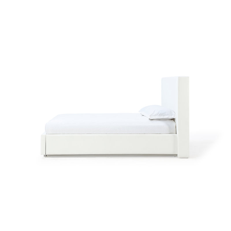 Baccarat Upholstered Platform Bed, King, Pearl